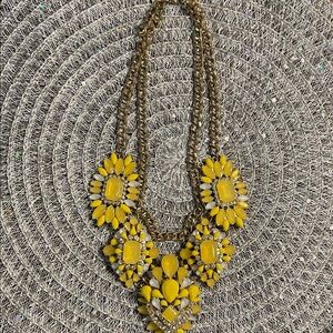 Elegant Yellow Statement Necklace